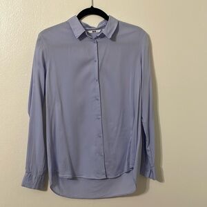 Uniqlo Lavender Long Sleeve Blouse Size S
